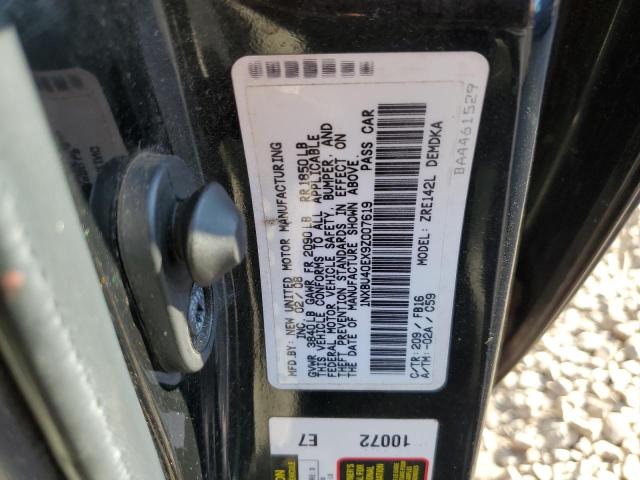 1NXBU40EX9Z007619 - 2009 TOYOTA COROLLA BASE Negro foto 12