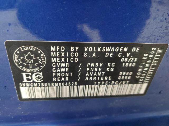 3VWGM7BU5RM004628 - 2024 VOLKSWAGEN 356 SEL BLUE photo 13