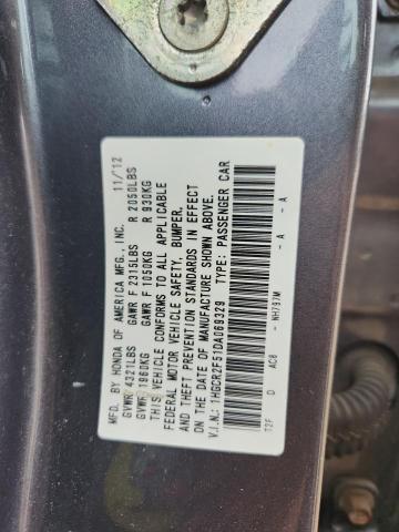 1HGCR2F51DA069329 - 2013 HONDA ACCORD SPORT GRAY photo 12