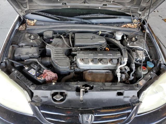 2HGES26722H510544 - 2002 HONDA CIVIC EX BLACK photo 11