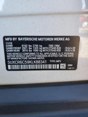 5UXCR6C59KLK88341 - 2019 BMW X5 XDRIVE40I WHITE photo 14