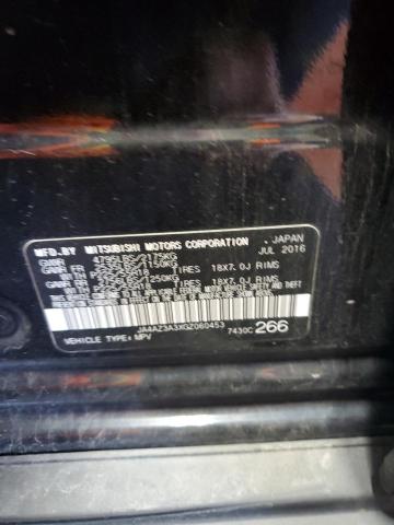 JA4AZ3A3XGZ060453 - 2016 MITSUBISHI OUTLANDER SE BLACK photo 13