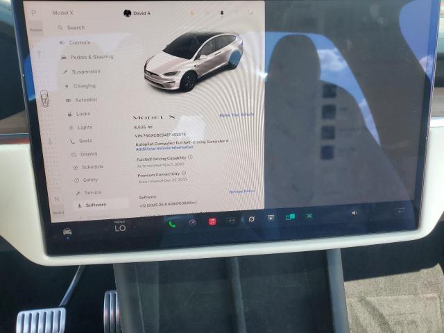 7SAXCBE54SF462574 - 2025 TESLA MODEL X BLACK photo 9