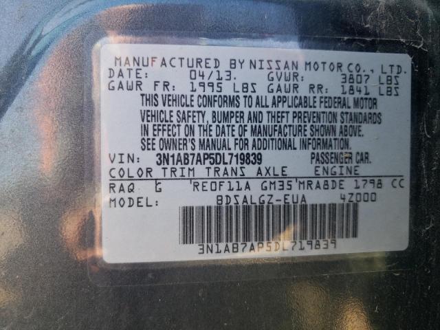 3N1AB7AP5DL719839 - 2013 NISSAN SENTRA S ლურჯი ფოტო 12