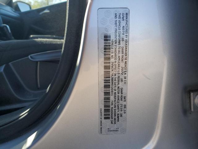 3VW2K7AJ8BM016401 - 2011 VOLKSWAGEN JETTA BASE SILVER photo 12