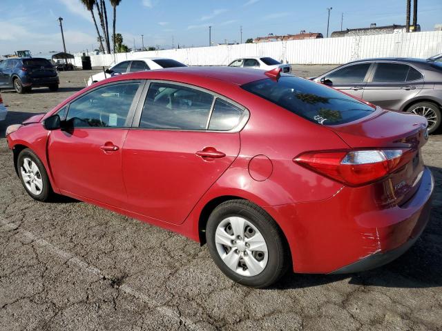 KNAFK4A69G5510694 - 2016 KIA FORTE LX RED photo 2