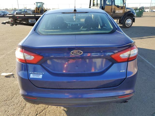 3FA6P0H7XDR132167 - 2013 FORD FUSION SE BLUE photo 6