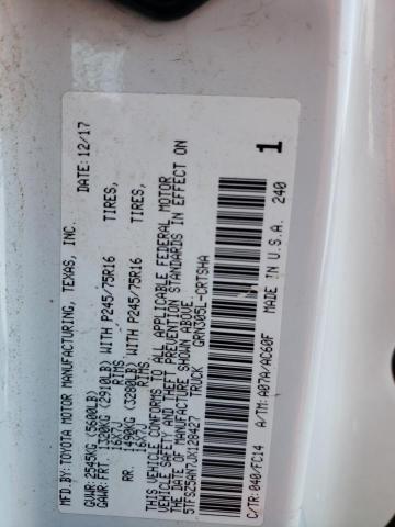 5TFSZ5AN7JX128427 - 2018 TOYOTA TACOMA ACCESS CAB Ақ фото 13