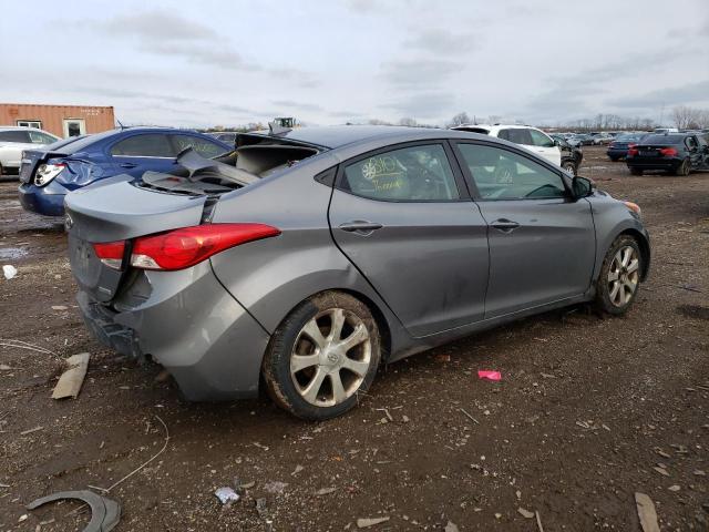 5NPDH4AE0CH091256 - 2012 HYUNDAI ELANTRA GLS GRAY photo 3