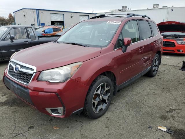 JF2SJGMC9EH428484 - 2014 SUBARU FORESTER 2.0XT TOURING BURGUNDY photo 1