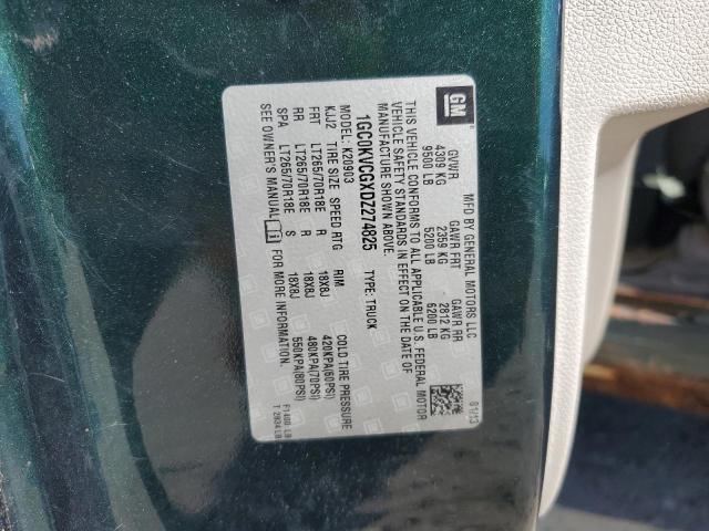 1GC0KVCGXDZ274825 - 2013 CHEVROLET SILVERADO K2500 HEAVY DUTY GREEN photo 12