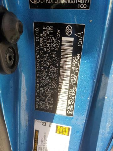 JTKDE3B7XA0314697 - 2010 TOYOTA SCION TC 蓝色 照片 12