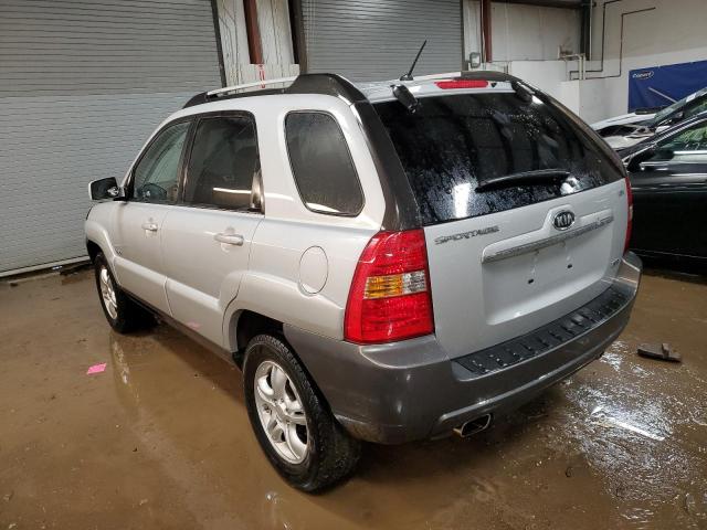 KNDJE723377309131 - 2007 KIA SPORTAGE EX SILVER photo 2