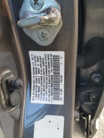 19XFA1F58BE046640 - 2011 HONDA CIVIC LX GRAY photo 12