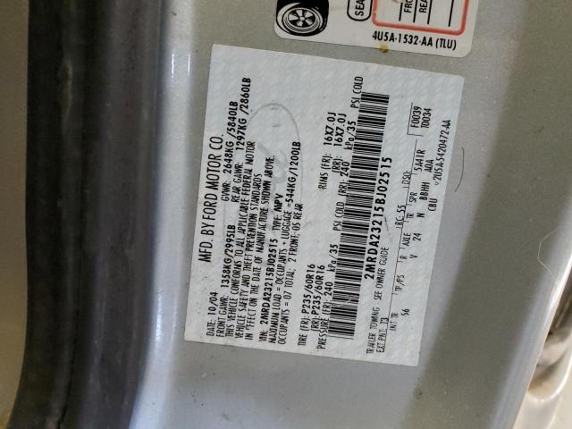 2MRDA23215BJ02515 - 2005 MERCURY MONTEREY PREMIER GRAY photo 14