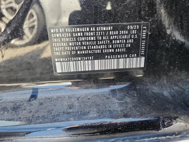 WVWHA7CD9RW134197 - 2024 VOLKSWAGEN GTI S შავი ფოტო 12