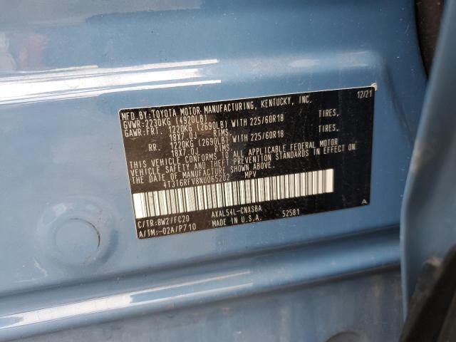 4T3T6RFV8NU065202 - 2022 TOYOTA RAV4 SE 蓝色 照片 13