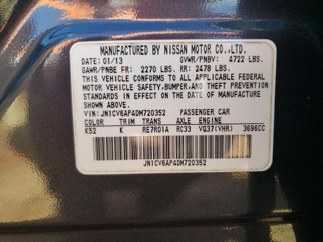 JN1CV6AP4DM720352 - 2013 INFINITI G37 BASE Mavi foto 12