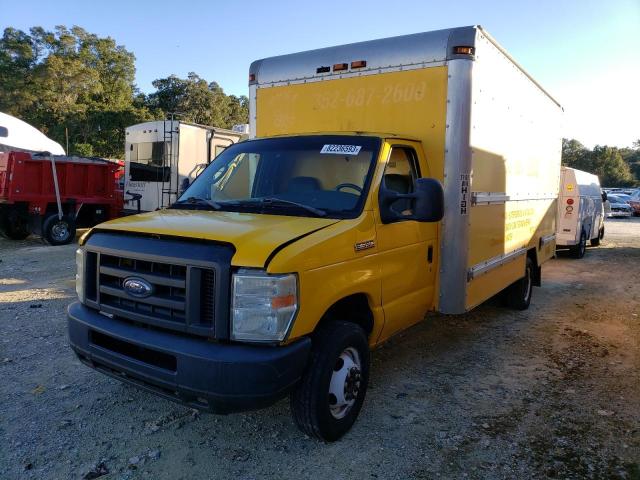 1FDWE35L38DA79146 - 2007 FORD E-350 E350 SUPER DUTY CUTAWAY VAN YELLOW photo 1