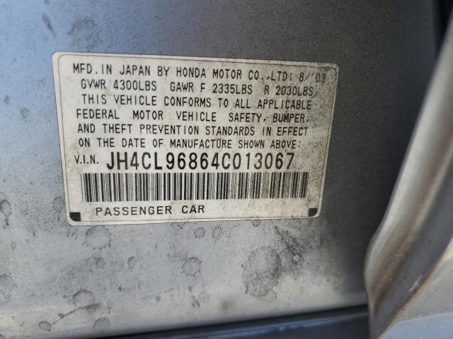 JH4CL96864C013067 - 2004 ACURA TSX 银色 照片 12