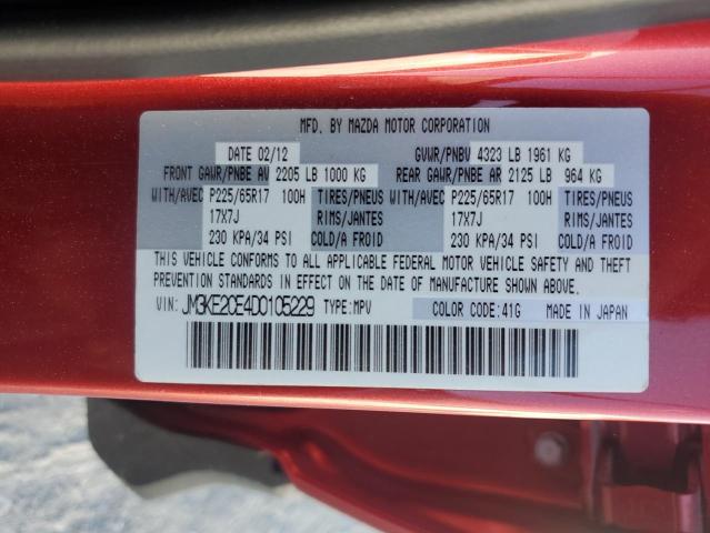 JM3KE2CE4D0105229 - 2013 MAZDA CX-5 TOURING RED photo 13