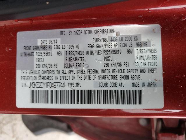 JM3KE2DY1F0497744 - 2015 MAZDA CX-5 GT RED photo 14