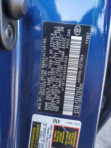 4T1BF3EK4BU663694 - 2011 TOYOTA CAMRY BASE BLUE photo 13