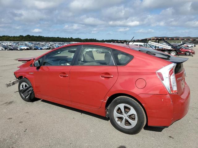 JTDKN3DU3D1642298 - 2013 TOYOTA PRIUS RED photo 2