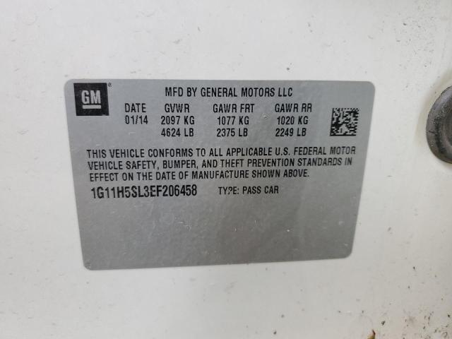 1G11H5SL3EF206458 - 2014 CHEVROLET MALIBU LTZ Weiß Foto 12