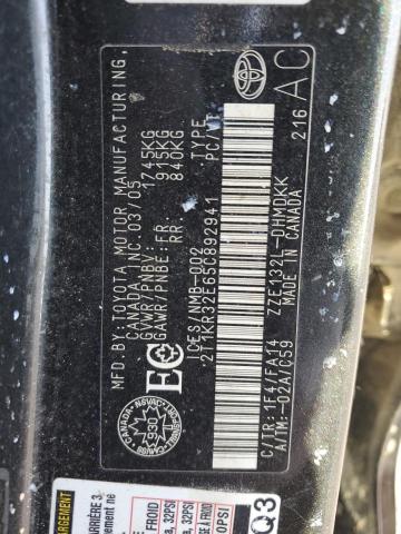 2T1KR32E65C892941 - 2005 TOYOTA COROLLA MA XR BLACK photo 12