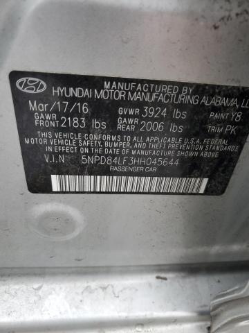 5NPD84LF3HH045644 - 2017 HYUNDAI ELANTRA SE SILVER photo 12