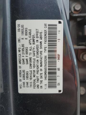 1HGCM56457A025264 - 2007 HONDA ACCORD LX GRAY photo 12