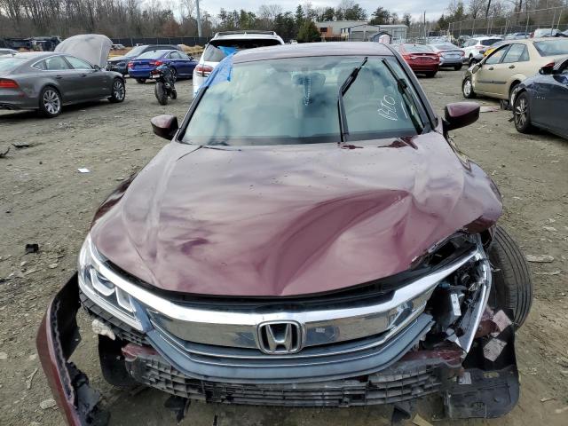 1HGCR2F31HA219511 - 2017 HONDA ACCORD LX BURGUNDY photo 5