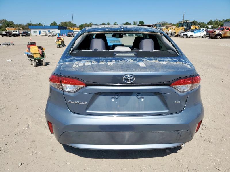 5YFEPMAE6NP335246 - 2022 TOYOTA COROLLA LE BLUE photo 6