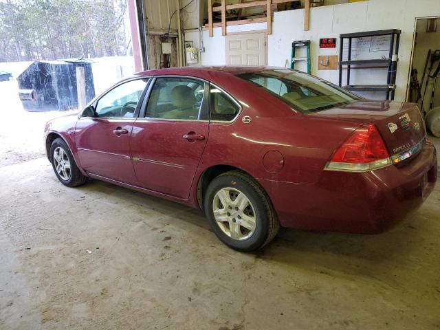 2G1WB55K169182357 - 2006 CHEVROLET IMPALA LS MAROON photo 2