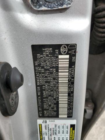 2T1KU40E29C157032 - 2009 TOYOTA COROLLA MA SILVER photo 13