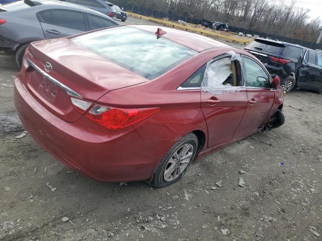 5NPEB4AC1DH799442 - 2013 HYUNDAI SONATA GLS RED photo 3