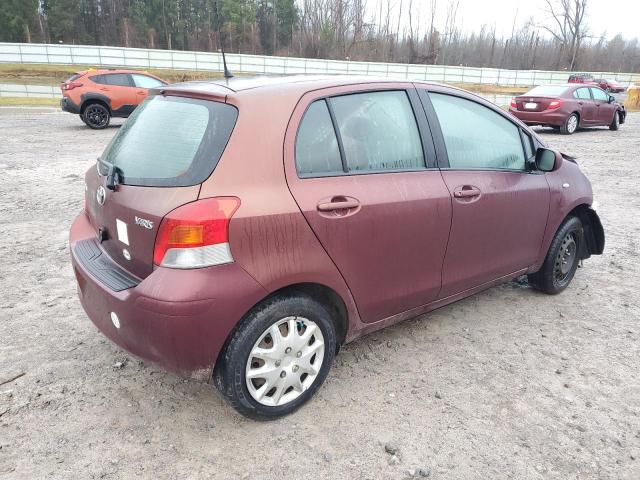 JTDKT903895243876 - 2009 TOYOTA YARIS MAROON photo 3