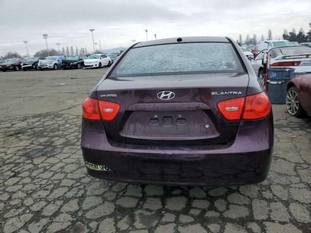 KMHDU46DX9U628981 - 2009 HYUNDAI ELANTRA GLS MAROON photo 6