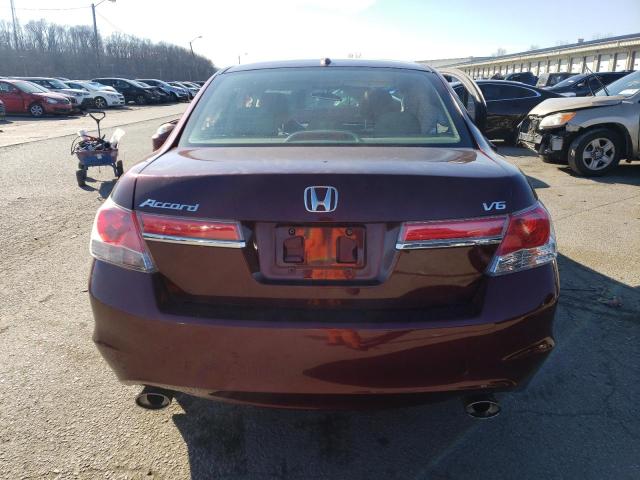 1HGCP3F84BA021746 - 2011 HONDA ACCORD EXL BURGUNDY photo 6