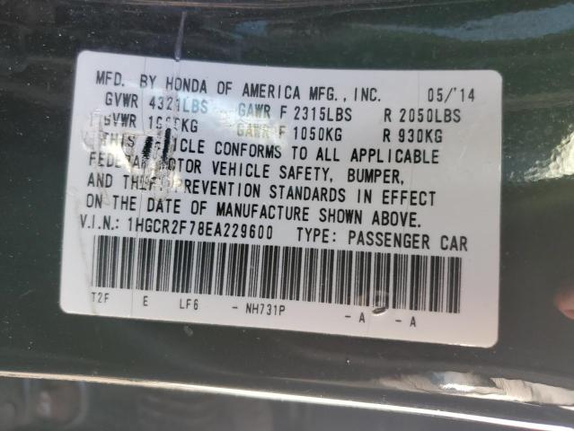 1HGCR2F78EA229600 - 2014 HONDA ACCORD EX BLACK photo 12