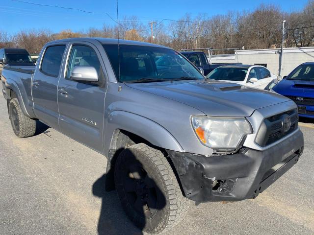 3TMMU4FN0EM062700 - 2014 TOYOTA TACOMA DOUBLE CAB LONG BED SILVER photo 4