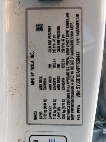 5YJ3E1EA4PF630444 - 2023 TESLA MODEL 3 Ağ foto 12