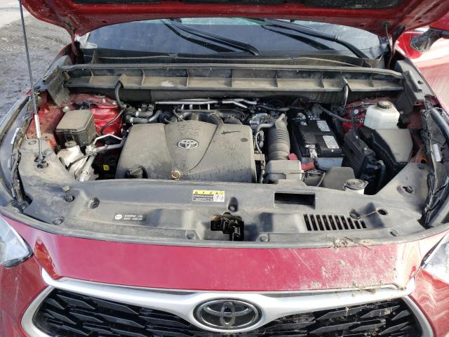5TDHZRBH5LS011299 - 2020 TOYOTA HIGHLANDER XLE RED photo 12
