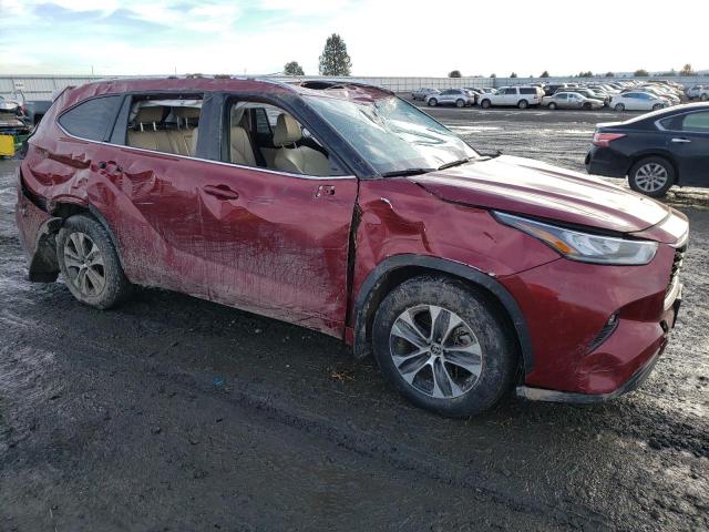 5TDHZRBH5LS011299 - 2020 TOYOTA HIGHLANDER XLE RED photo 4