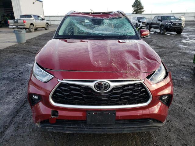 5TDHZRBH5LS011299 - 2020 TOYOTA HIGHLANDER XLE RED photo 5