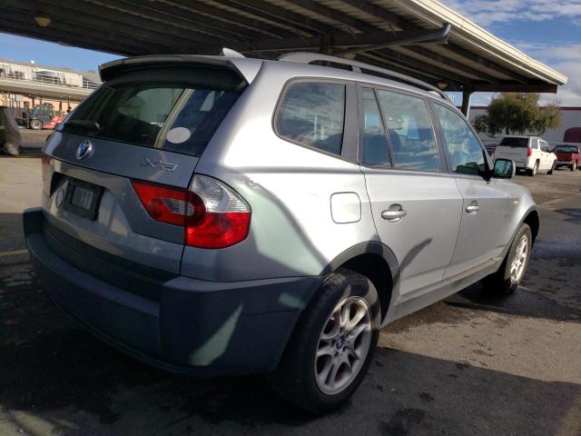 WBXPA73495WC47286 - 2005 BMW X3 2.5I SILVER photo 3