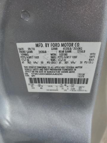 1FMCU0DG8BKA49250 - 2011 FORD ESCAPE XLT SILVER photo 13