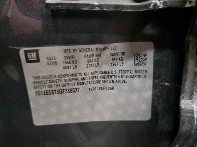 1G1ZE5ST0GF338527 - 2016 CHEVROLET MALIBU LT 灰色 照片 12