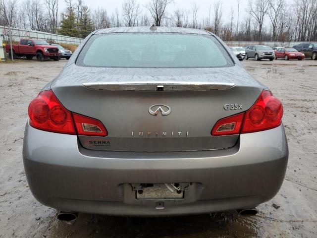 JNKBV61F67M809164 - 2007 INFINITI G35 SILVER photo 6